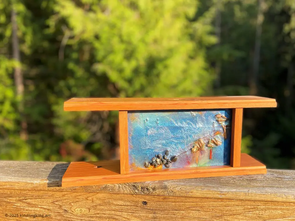 Colored Resin And Wood Lightbox