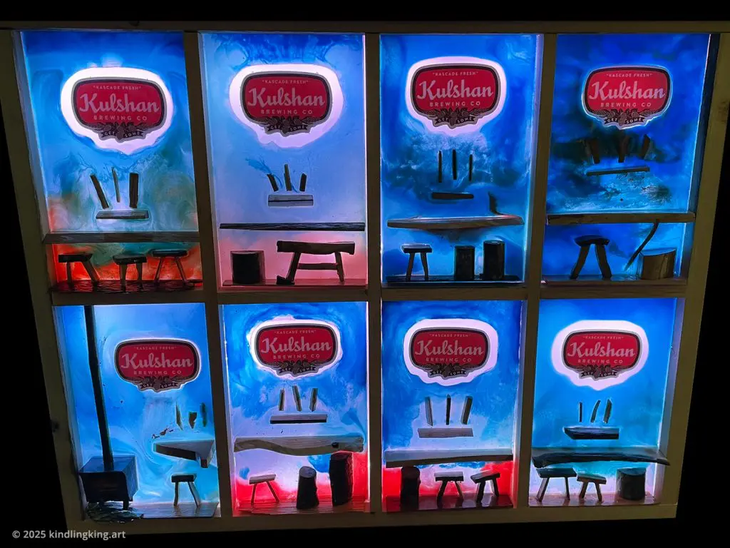 Custom Backlit Beer Signs Barroom Scenes