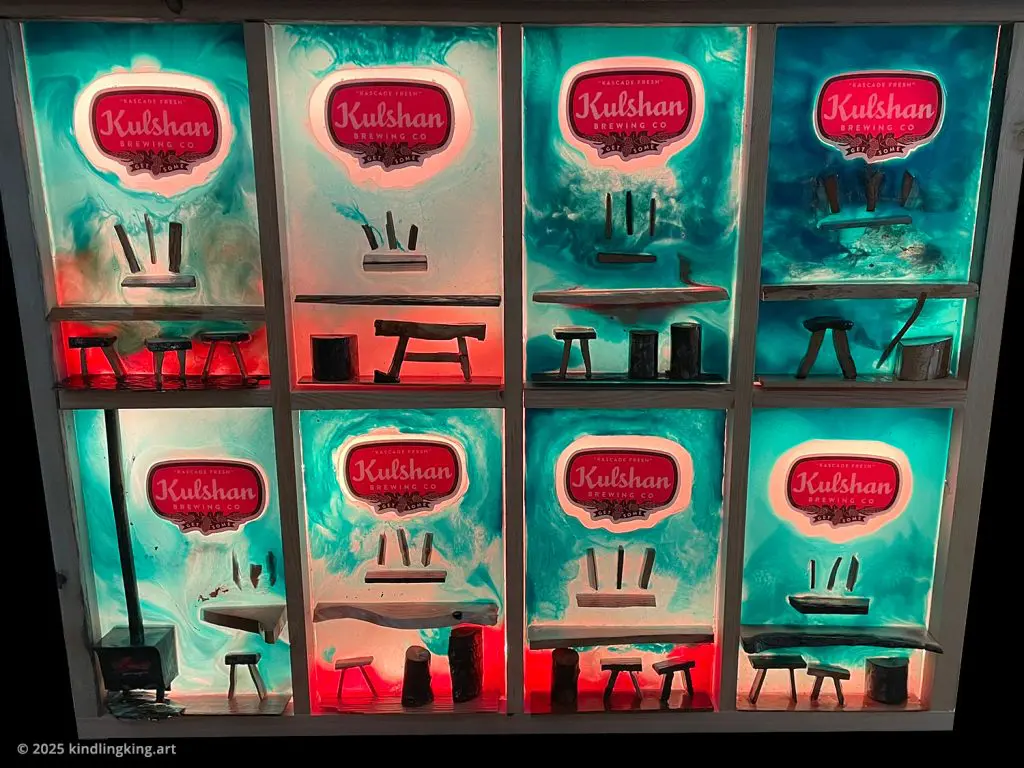 Custom Backlit Beer Signs Barroom Scenes V2