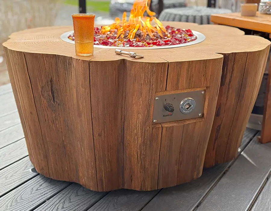 Custom Fire Table Made From All Wood