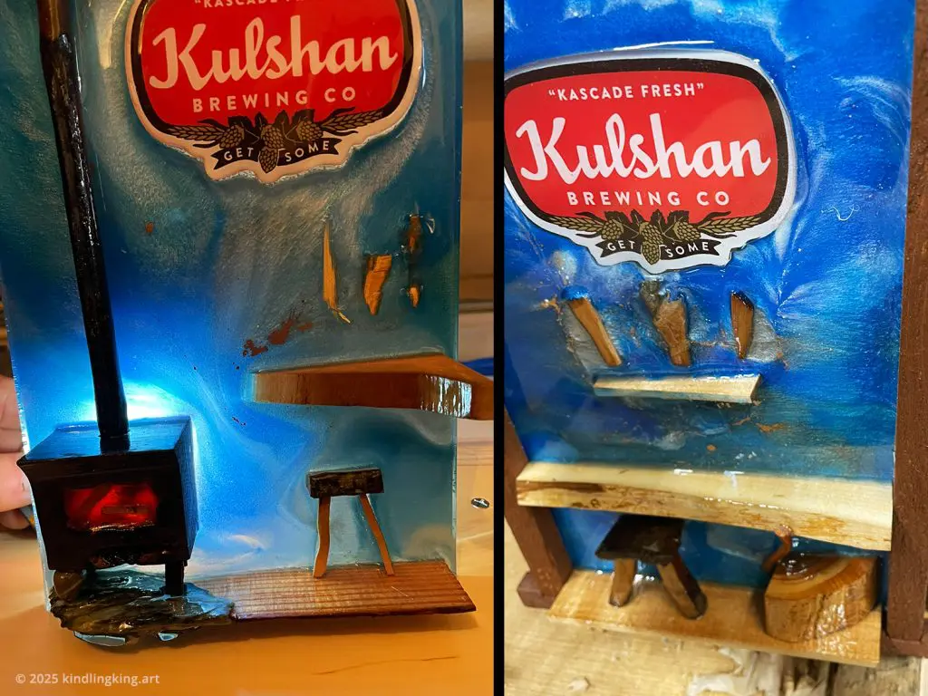 Handmade Backlit Beer Signs Barroom Scenes Kulshan