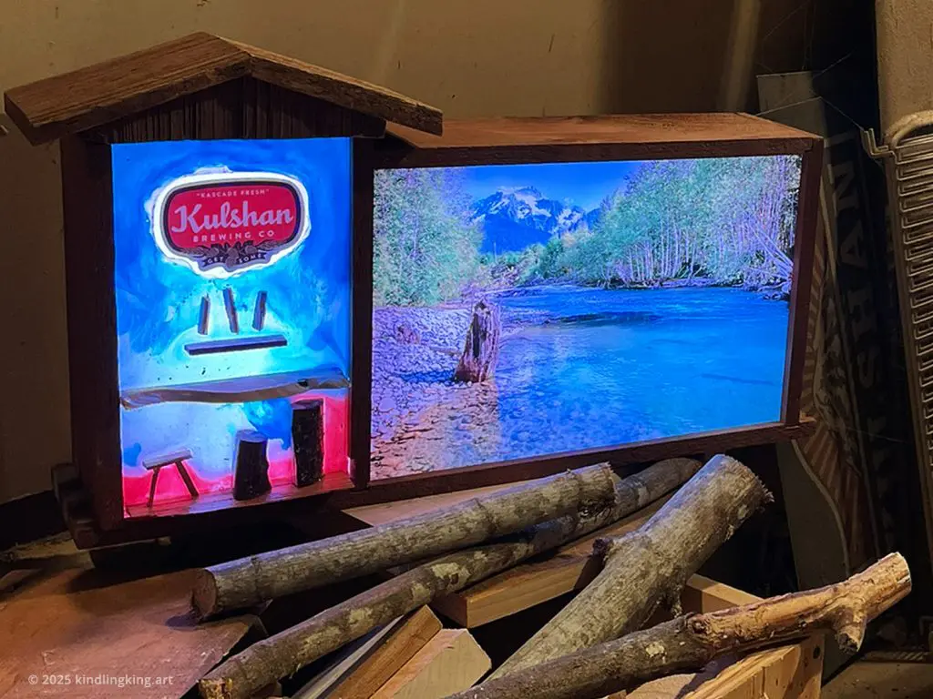 Handmade Resin Backlit Beer Sign