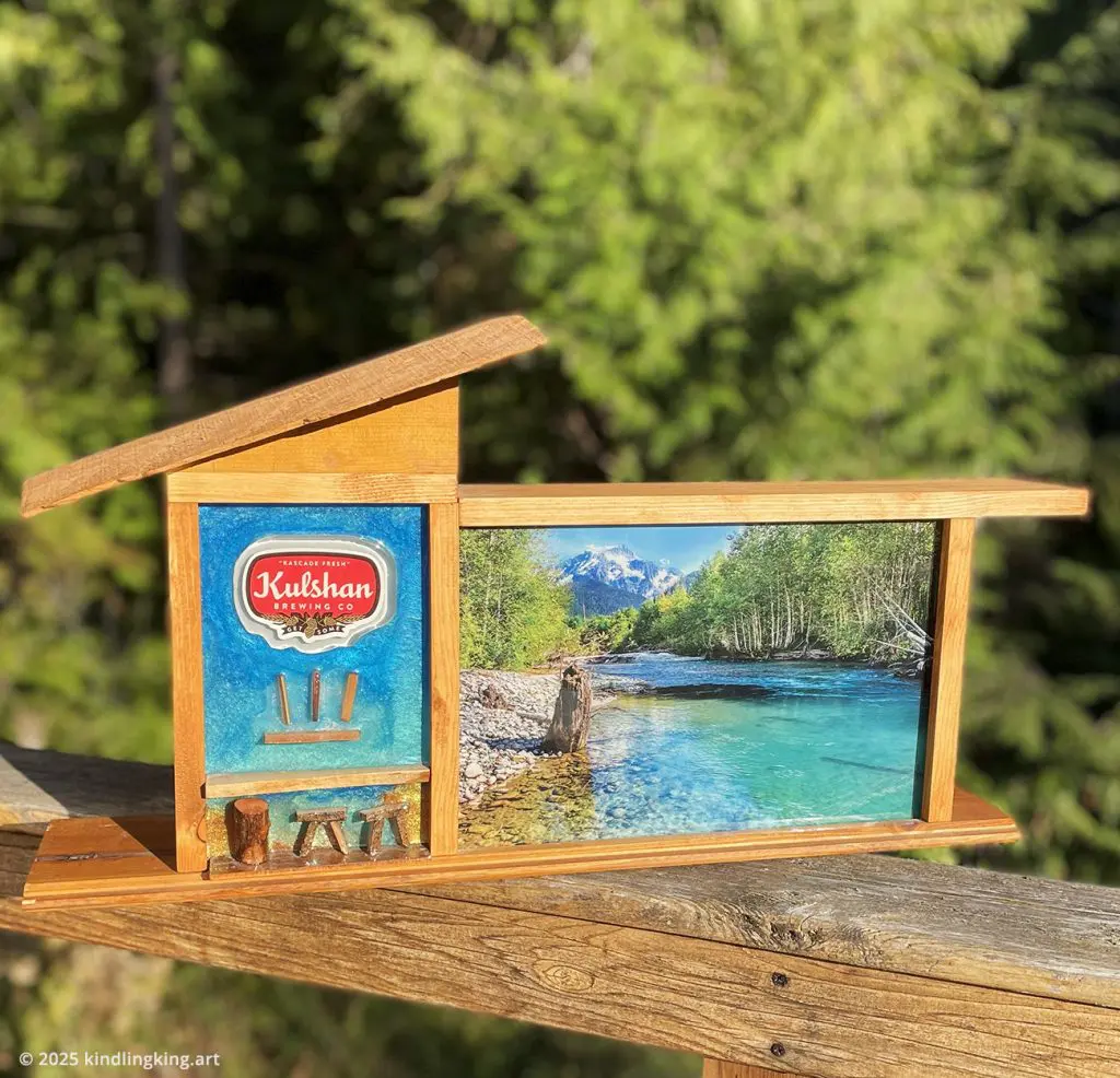 Kulshan Backlit Beer Sign Handmade From Wood And Resin