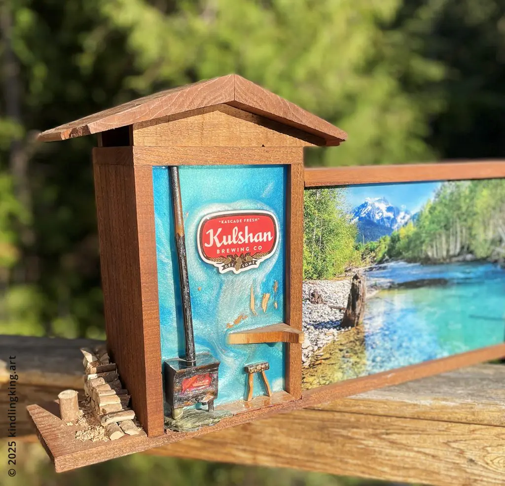 Kulshan Lighted Beer Sign Wood And Resin