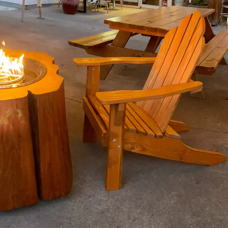 Handmade Wooden Adirondack Chair For Sale