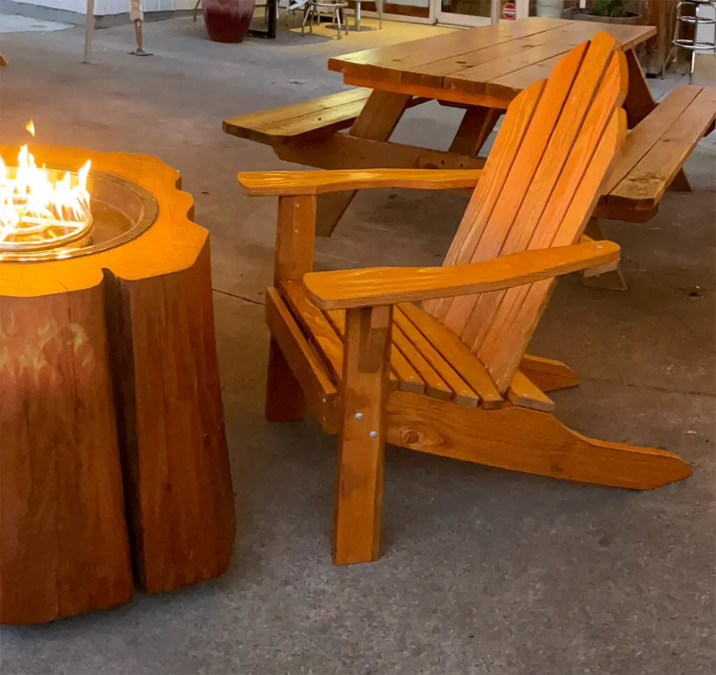 Handmade Wooden Adirondack Chair For Sale