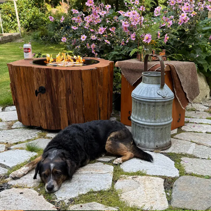 Deck Propane Gas Fire Table Made From Real Wood